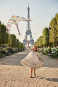 FLORAL SCATTER EMBROIDERY DRESS