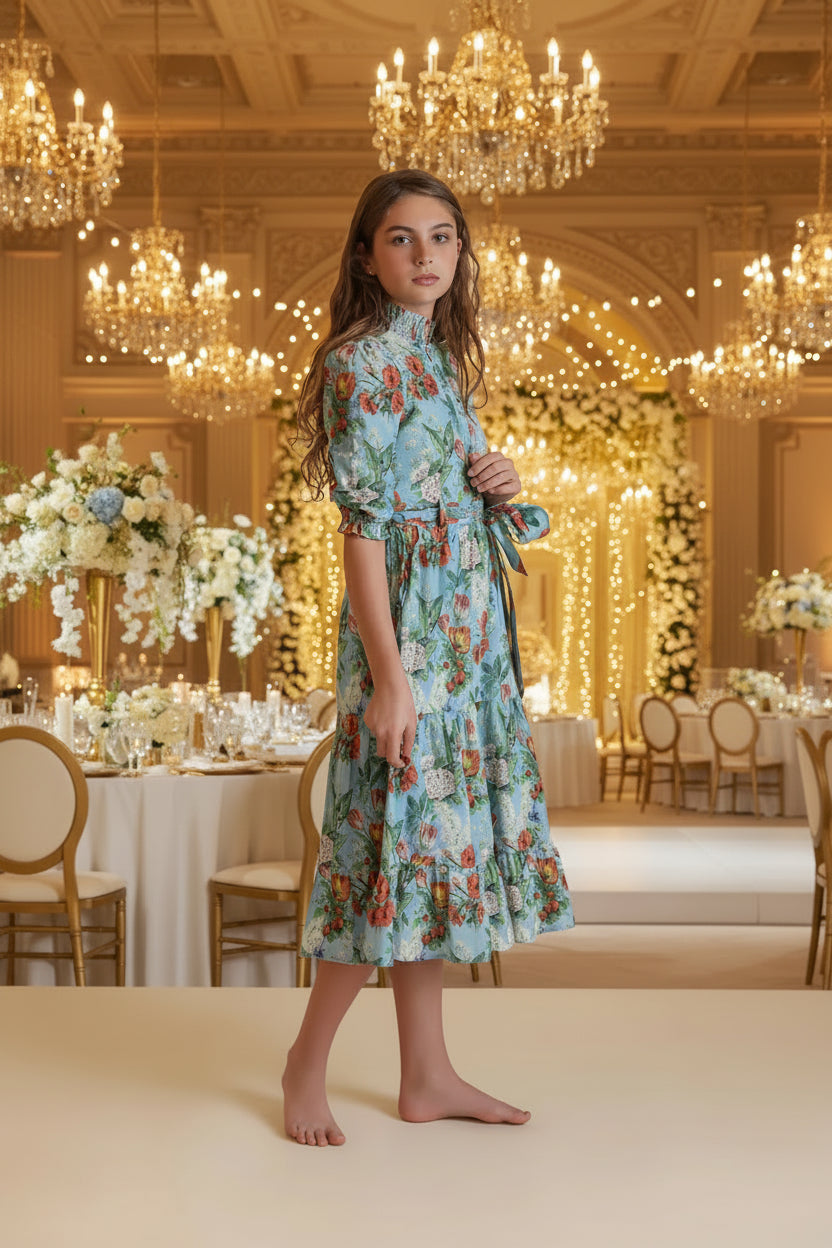 FRUIT FLORAL PRINT DRESS