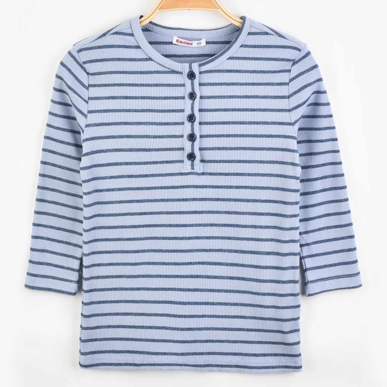 HENLEY STRIPPED TEE