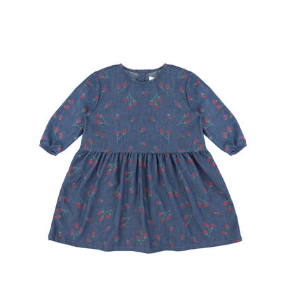 3/4 SLEEVES RASPBERRY DRESS