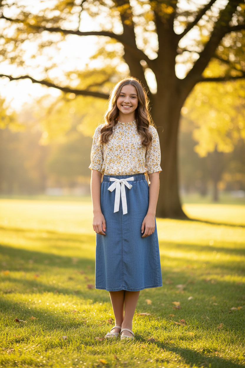 DRAWSTRING SKIRT