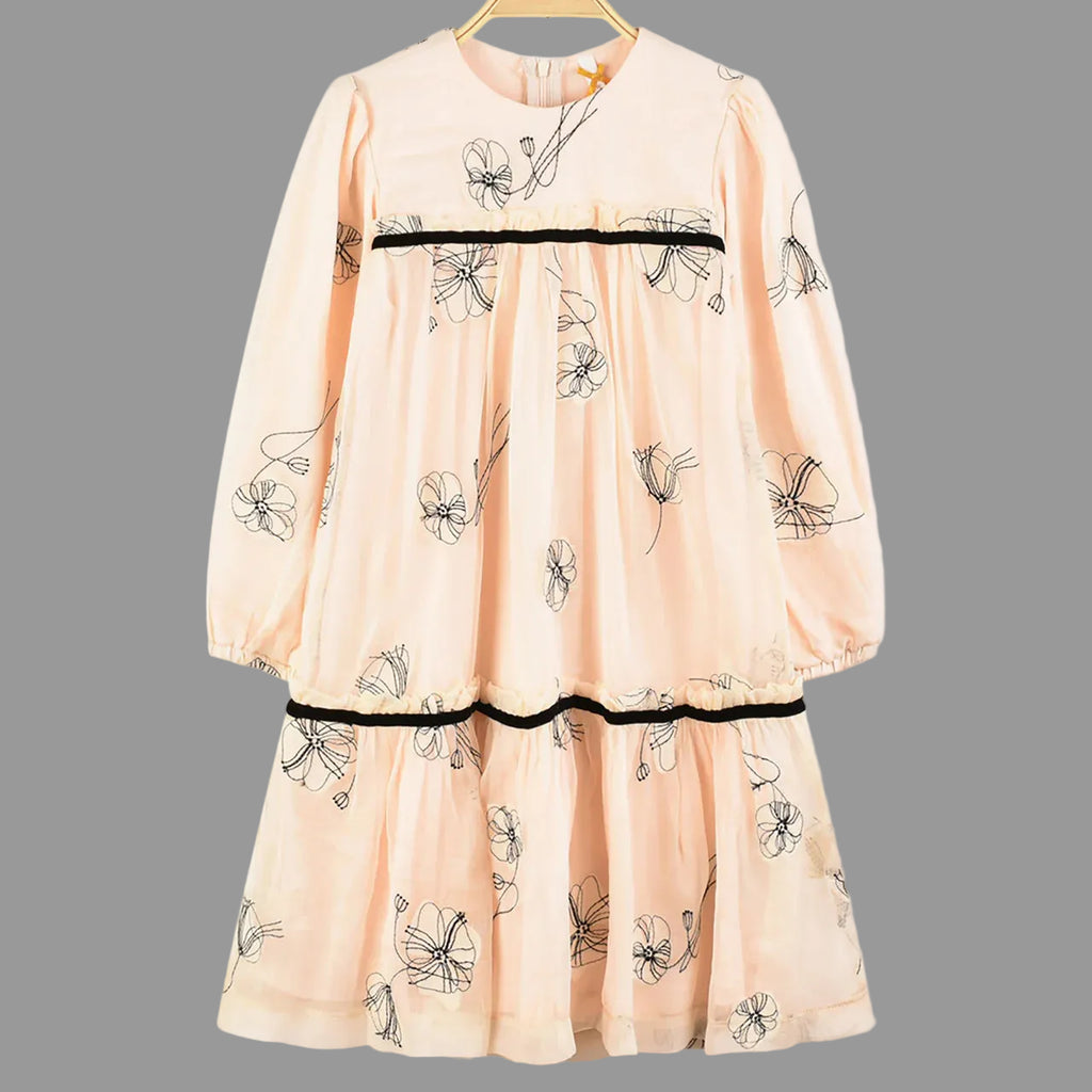 FLOWER CHIFFON DRESS