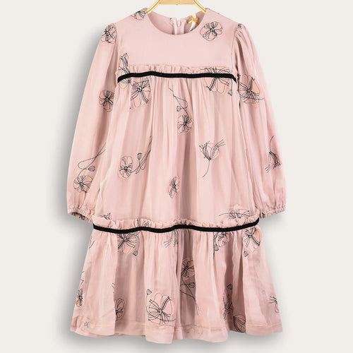 FLOWER CHIFFON DRESS