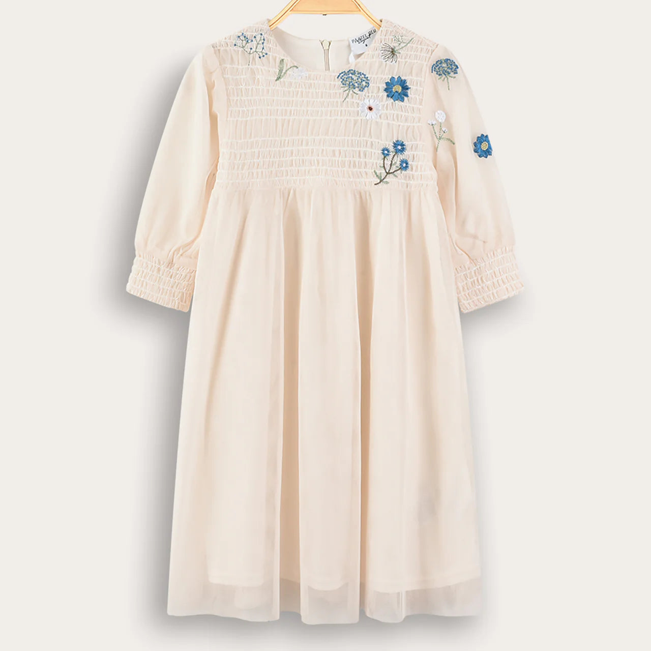 SMOCK TULLE DRESS