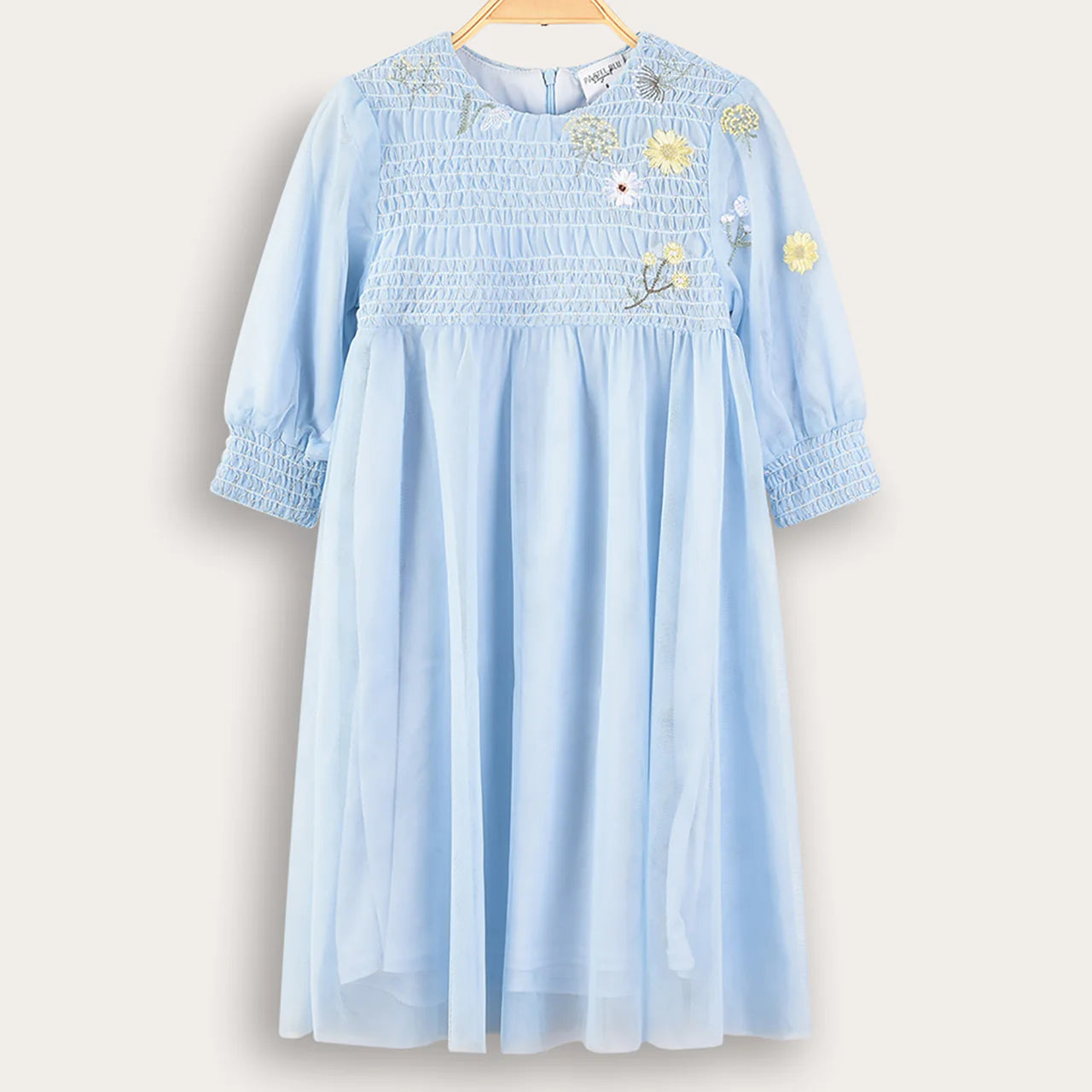 SMOCK TULLE DRESS